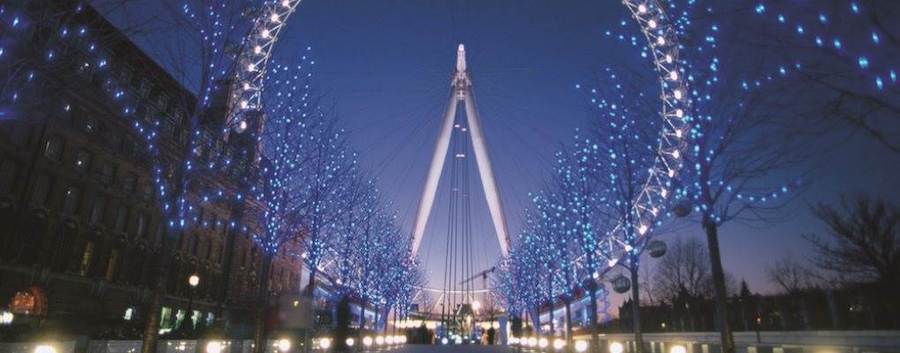 London eye - christmas lights